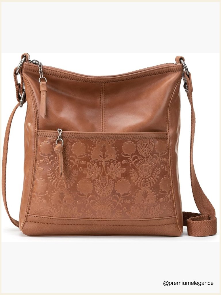 Crossbody Leather Purse For Everyday & Travel With Zipper Closure